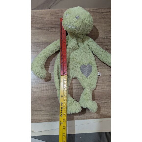 Demdaco Green Dinosaur Plush Lovey Blanket Toy stuffed animal 17" - Picture 6 of 7